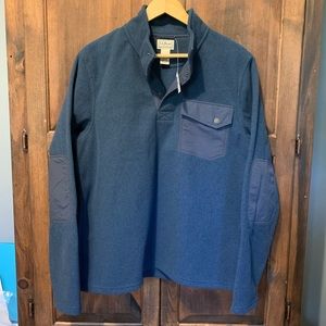 L L Bean fleece Henley